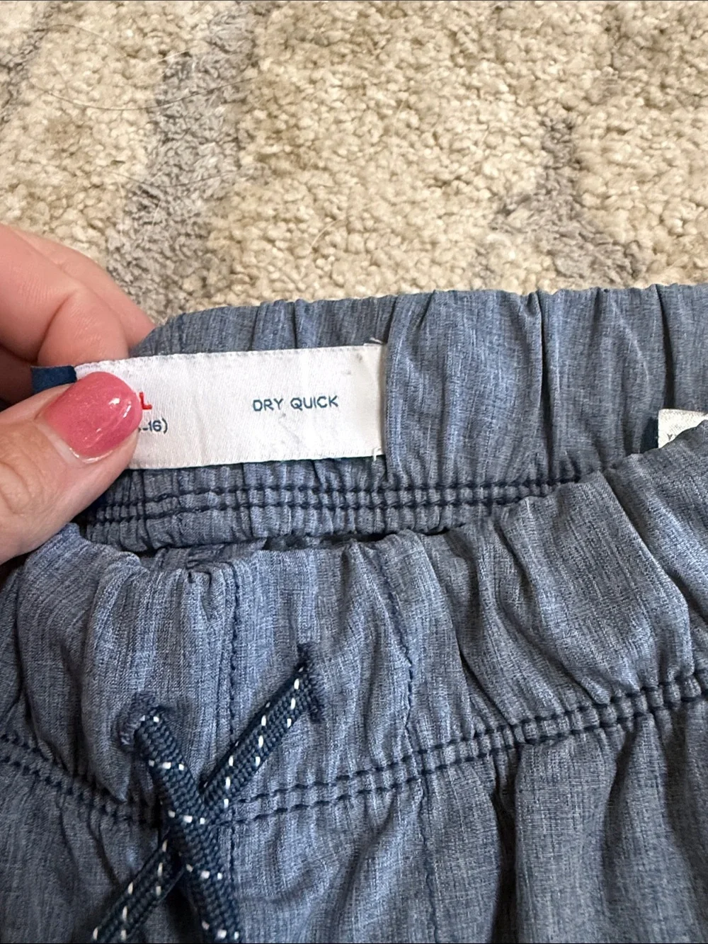 14/16 boys chambray quick dry short